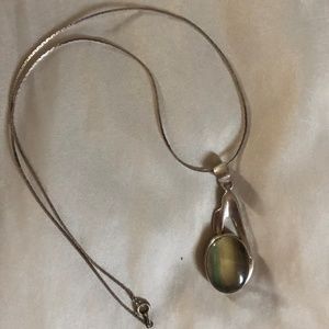 SILVER PENDANT WITH 19 INCH CHAIN